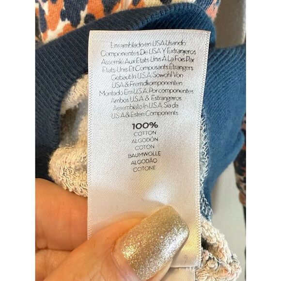 Mother The Square Lightweight Leopard Sweatshirt Woman’s Small - Picture 7 of 11